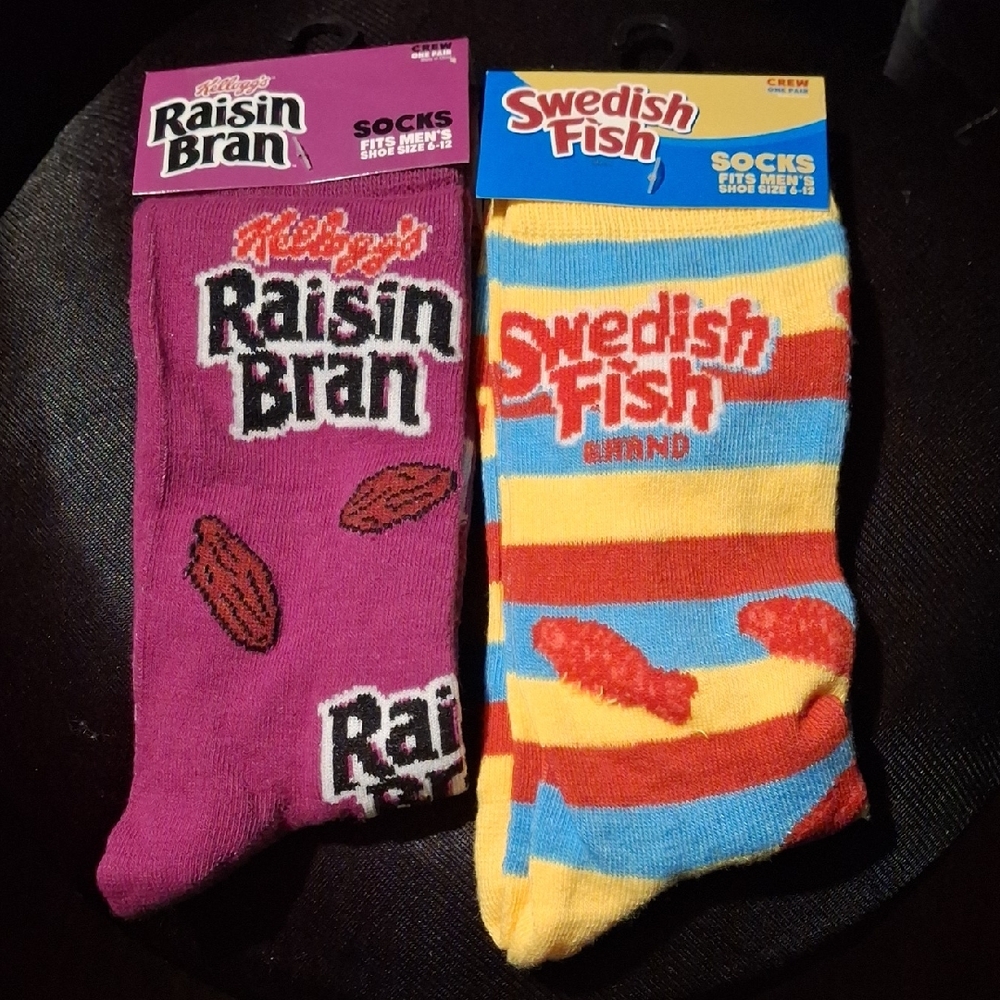 Raisin Bran and Swedish Fish Socks Set